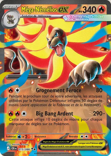 Méga-Némélios ex (CRI 015/086) - ME04 Chaos Ascendant - Carte Pokémon - DracauGames