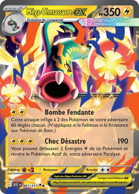 Mega Ohmassacre ex (ASC 061/217) - ME02.5 Héros Transcendants - Carte Pokémon