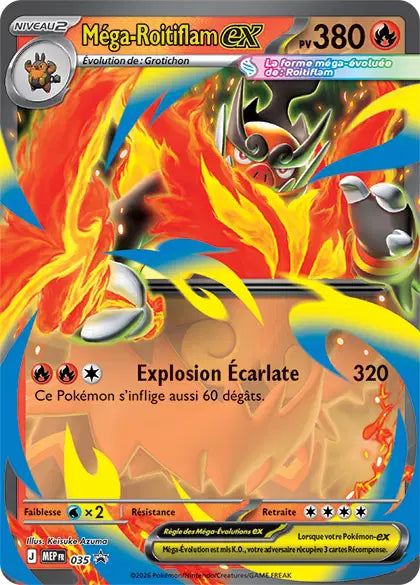 Méga-Roitiflam ex (MEP 035) - Promo Méga-Évolution - Carte Pokémon