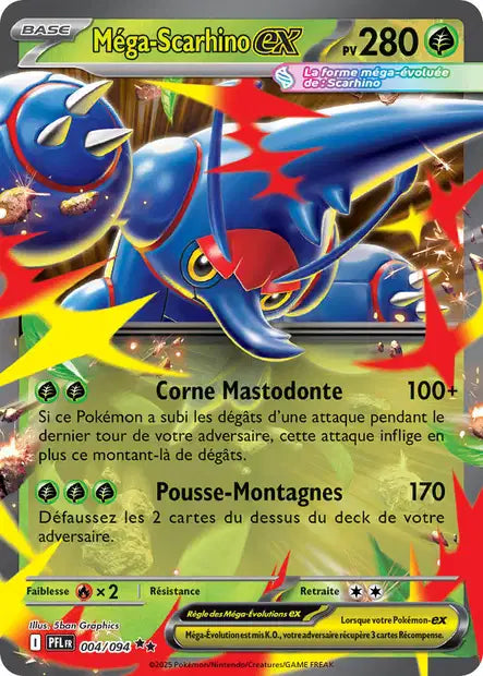 Mega Scarhino ex (PFL 004/094) - ME02 Flammes Fantasmagoriques - Carte Pokémon