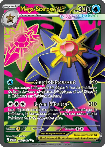 Méga-Staross ex (POR 102/088) - ME03 Équilibre Parfait - Carte Pokémon