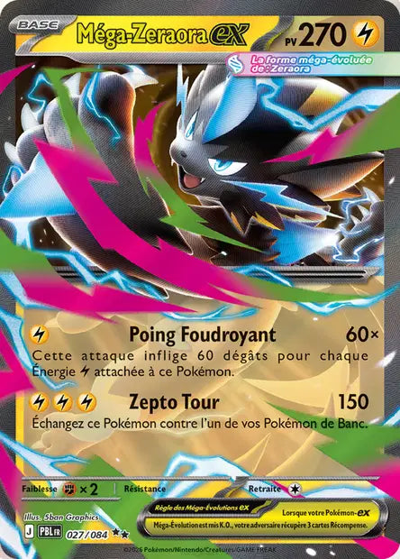 Pokémon - ME05 Nuit Noire - Méga-Zeraora ex (PBL 027/084)
