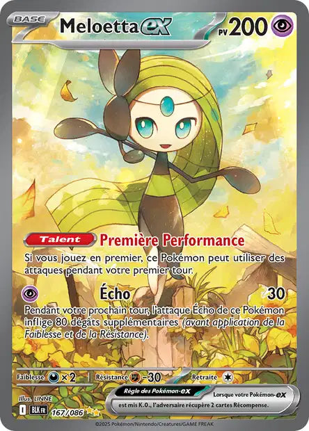 Meloetta ex (BLK 167/086) - Foudre Noire - Carte Pokémon EV10.5