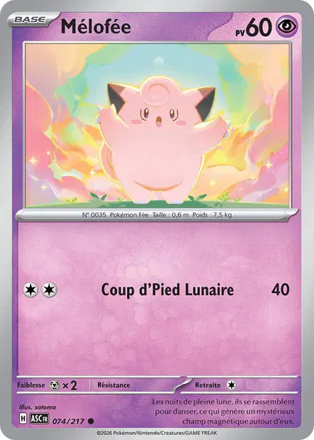 Mélofée (ASC 074/217) - ME02.5 Héros Transcendants - Carte Pokémon - DracauGames