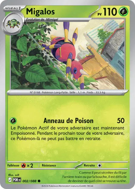Migalos (POR 002/088) - ME03 Équilibre Parfait - Carte Pokémon