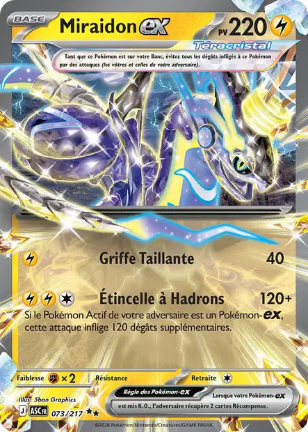 Miraidon ex (ASC 073/217) - ME02.5 Héros Transcendants - Carte Pokémon