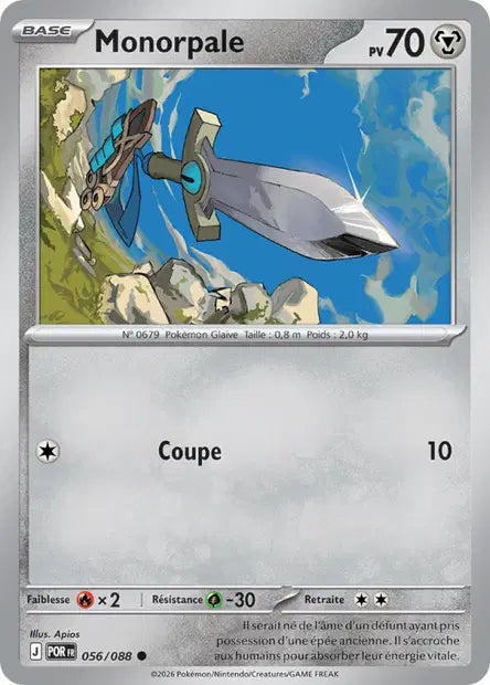 Monorpale (POR 056/088) - ME03 Équilibre Parfait - Carte Pokémon