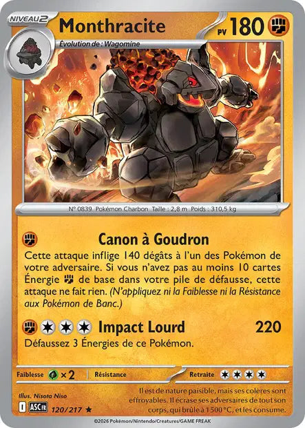 Monthracite (ASC 120/217) - ME02.5 Héros Transcendants - Carte Pokémon