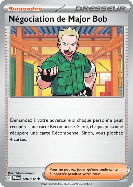 Négociation de Major Bob (MEG 120/132) - Méga-Évolutions - Carte Pokémon ME01
