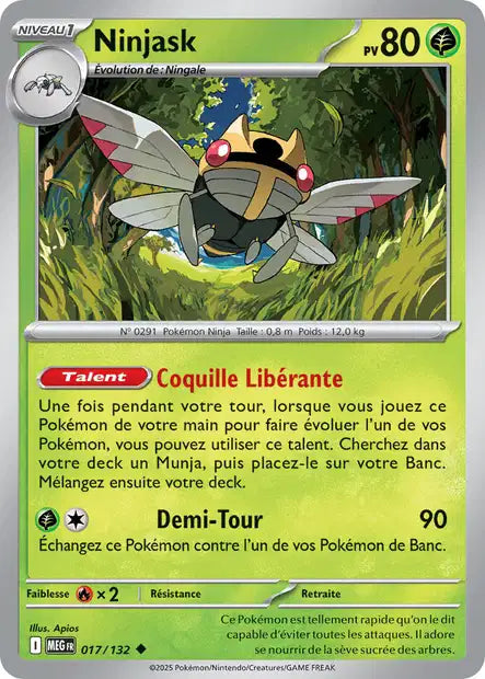 Ninjask (MEG 017/132) - Méga-Évolutions - Carte Pokémon ME01