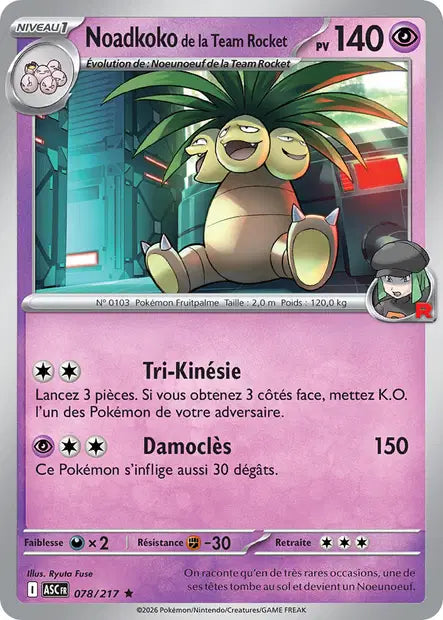 Noadkoko de la Team Rocket (ASC 078/217) - ME02.5 Héros Transcendants - Carte Pokémon