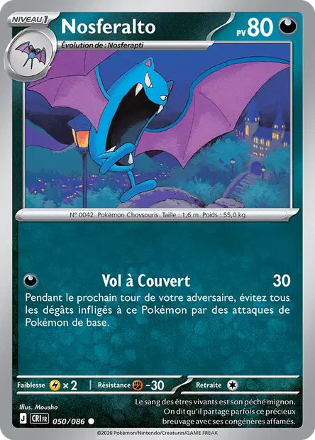 Nosferalto (CRI 050/086) - ME04 Chaos Ascendant - Carte Pokémon - DracauGames