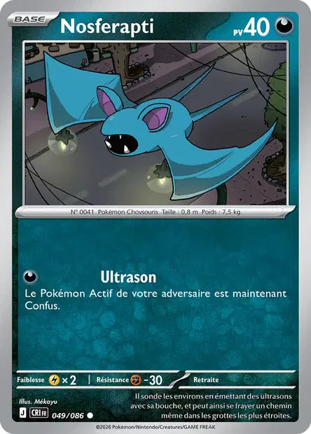 Nosferapti (CRI 049/086) - ME04 Chaos Ascendant - Carte Pokémon - DracauGames