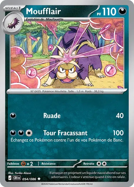 Moufflair (CRI 054/086) - ME04 Chaos Ascendant - Carte Pokémon - DracauGames