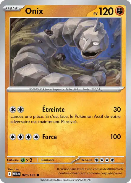 Onix (MEG 070/132) - Méga-Évolutions - Carte Pokémon ME01