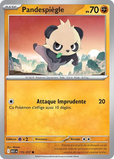 Pandespiègle (ASC 115/217) - ME02.5 Héros Transcendants - Carte Pokémon - DracauGames