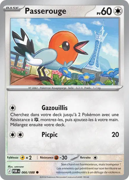 Passerouge (POR 066/088) - ME03 Équilibre Parfait - Carte Pokémon