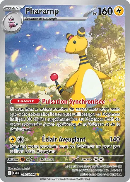 Pharamp (CRI 090/086) - ME04 Chaos Ascendant - Carte Pokémon - DracauGames