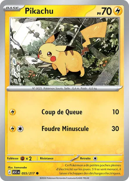 Pikachu (ASC 055/217) - ME02.5 Héros Transcendants - Carte Pokémon - DracauGames