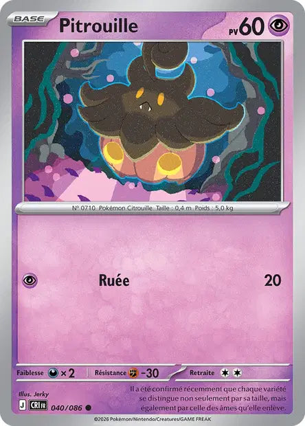 Pitrouille (CRI 040/086) - ME04 Chaos Ascendant - Carte Pokémon - DracauGames