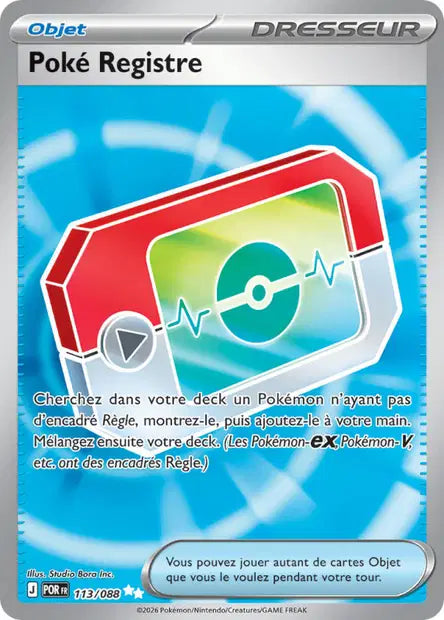 Poké Registre (POR 113/088) - ME03 Équilibre Parfait - Carte Pokémon