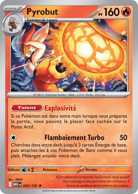 Pyrobut (MEG 028/132) - Méga-Évolutions - Carte Pokémon ME01