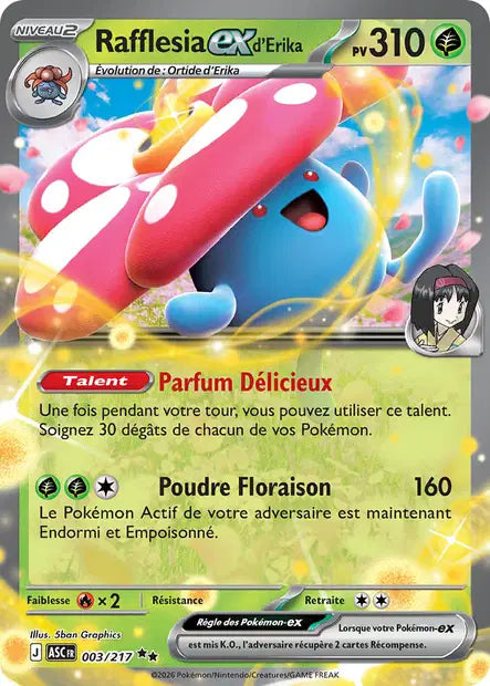 Rafflesia d'Erika ex (ASC 003/217) - ME02.5 Héros Transcendants - Carte Pokémon