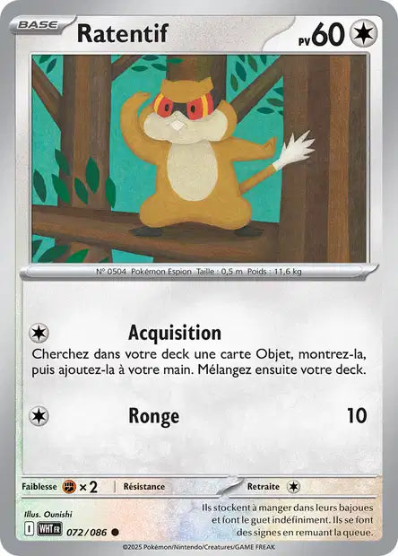Ratentif (WHT 072/086) - Flamme Blanche - Carte Pokémon EV10.5