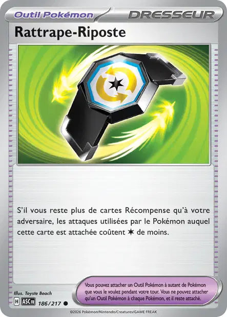 Rattrape-Riposte (ASC 186/217) - ME02.5 Héros Transcendants - Carte Pokémon