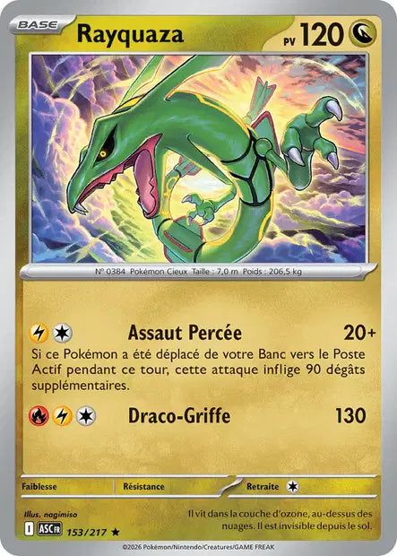 Rayquaza (ASC 153/217) - ME02.5 Héros Transcendants - Carte Pokémon