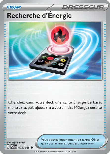 Recherche d'Énergie (POR 072/088) - ME03 Équilibre Parfait - Carte Pokémon