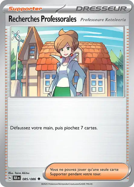 Recherches Professorales - Professeure Keteleeria (BLK 085) - Foudre Noire - Carte Pokémon EV10.5
