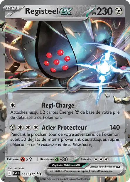 Registeel ex (ASC 145/217) - ME02.5 Héros Transcendants - Carte Pokémon