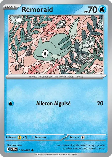 Rémoraid (CRI 016/086) - ME04 Chaos Ascendant - Carte Pokémon - DracauGames