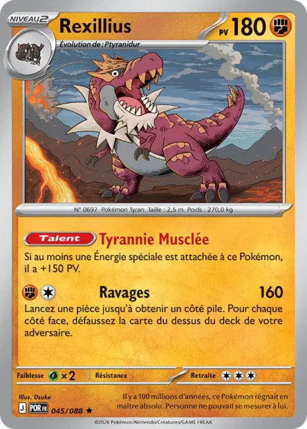 Rexillius (POR 045/088) - ME03 Équilibre Parfait - Carte Pokémon