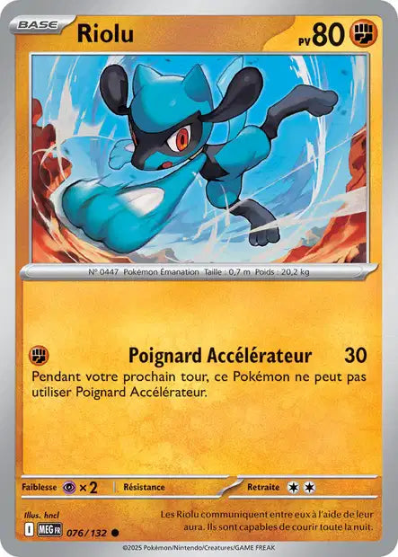 Riolu (MEG 076/132) - Méga-Évolutions - Carte Pokémon ME01