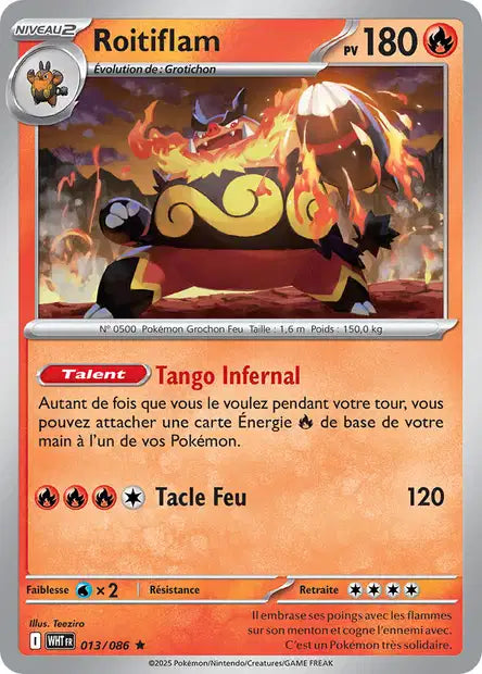 Roitiflam (WHT 013/086) - Flamme Blanche - Carte Pokémon EV10.5