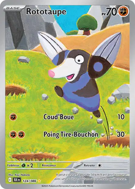 Rototaupe (BLK 124/086) - Foudre Noire - Carte Pokémon EV10.5