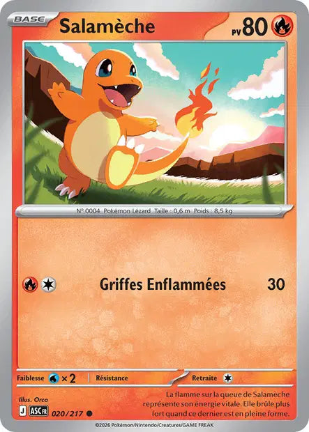 Salamèche (ASC 020/217) - ME02.5 Héros Transcendants - Carte Pokémon - DracauGames