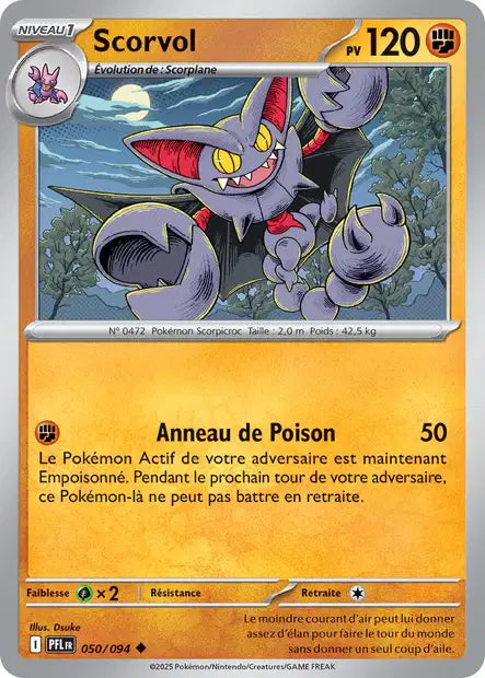 Scorvol (PFL 050/094) - ME02 Flammes Fantasmagoriques - Carte Pokémon