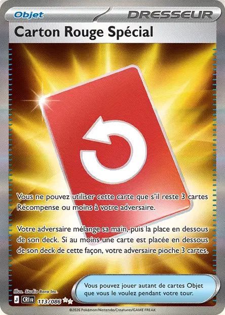 Carton Rouge Spécial (CRI 113/086) - ME04 Chaos Ascendant - Carte Pokémon - DracauGames