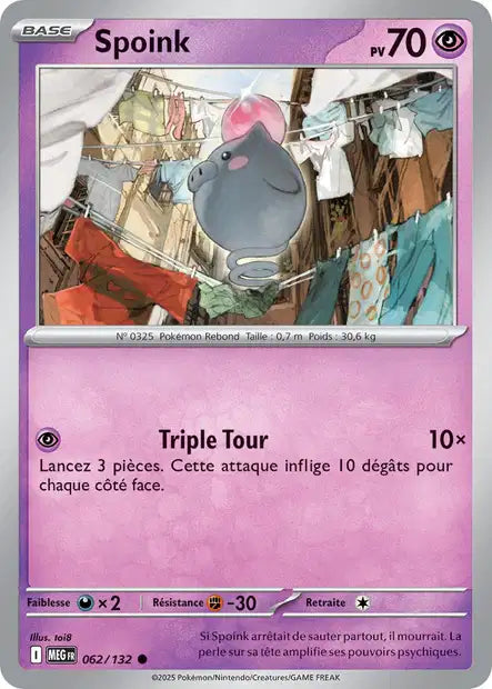 Spoink (MEG 062/132) - Méga-Évolutions - Carte Pokémon ME01