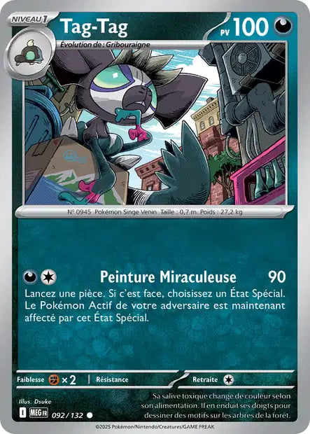 Tag-Tag (MEG 092/132) - Méga-Évolutions - Carte Pokémon ME01