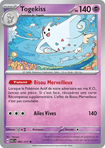 Togekiss (ASC 082/217) - ME02.5 Héros Transcendants - Carte Pokémon
