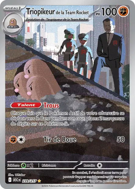 Triopikeur de la Team Rocket (ASC 239/217) - ME02.5 Héros Transcendants - Carte Pokémon