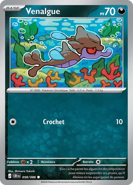 Venalgue (CRI 058/086) - ME04 Chaos Ascendant - Carte Pokémon - DracauGames