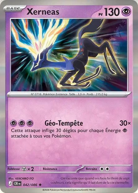 Xerneas (CRI 042/086) - ME04 Chaos Ascendant - Carte Pokémon - DracauGames