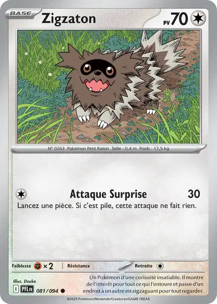 Zigzaton (PFL 081/094) - ME02 Flammes Fantasmagoriques - Carte Pokémon