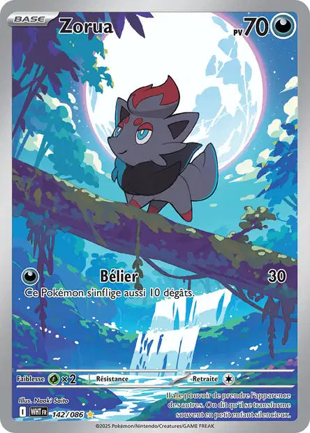 Zorua (WHT 142/086) - Flamme Blanche - Carte Pokémon EV10.5