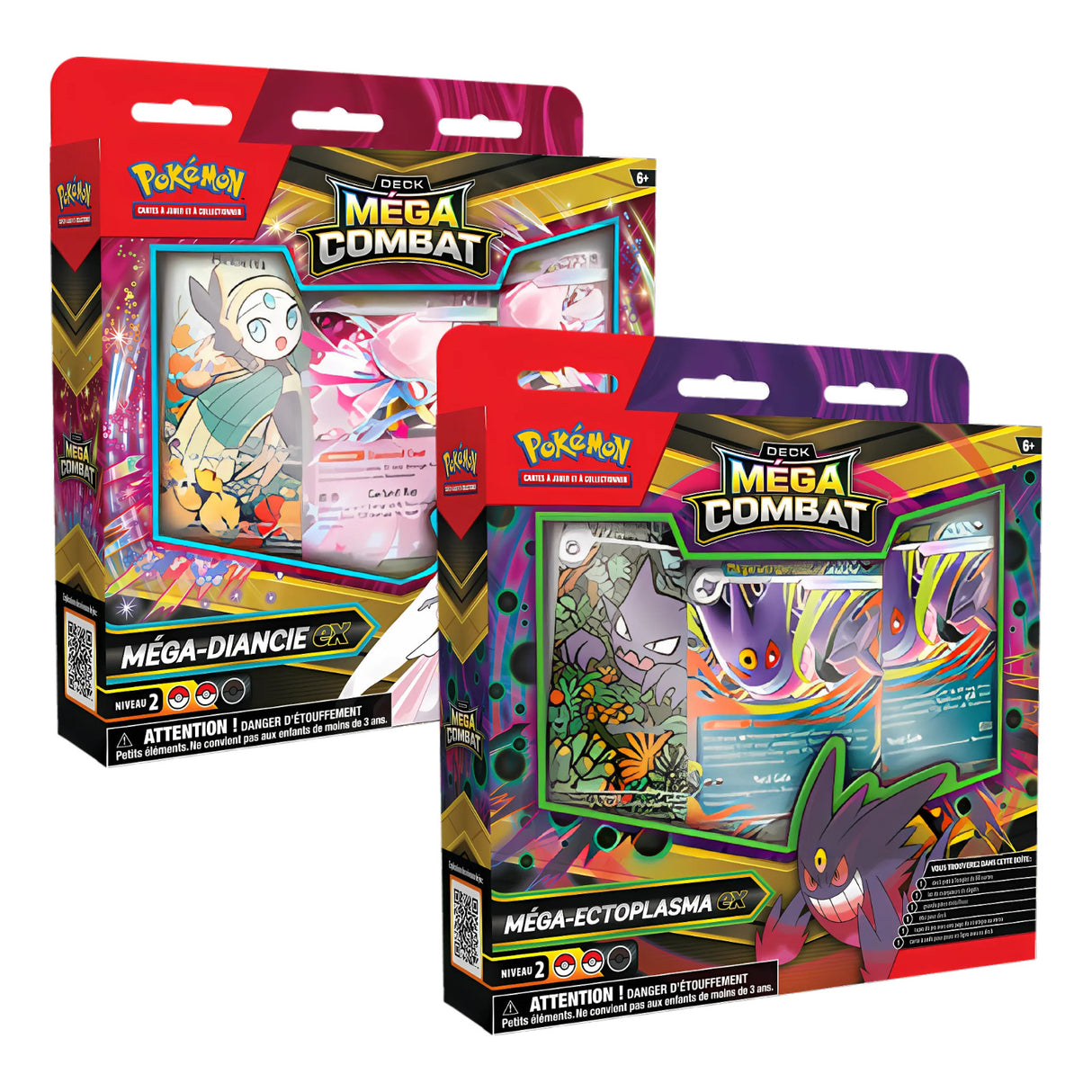 Pokémon - Lot de 2 Decks Méga Combat : Ectoplasma et Diancie